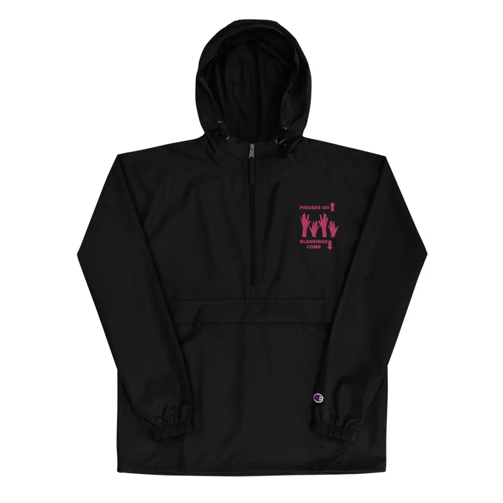 Praises Up Embroidered Champion Packable Jacket