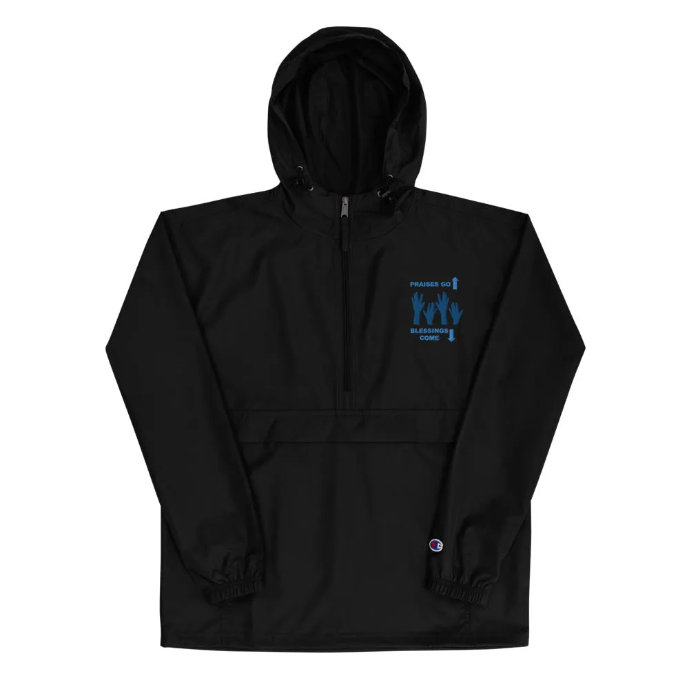 Praises Up Embroidered Champion Packable Jacket