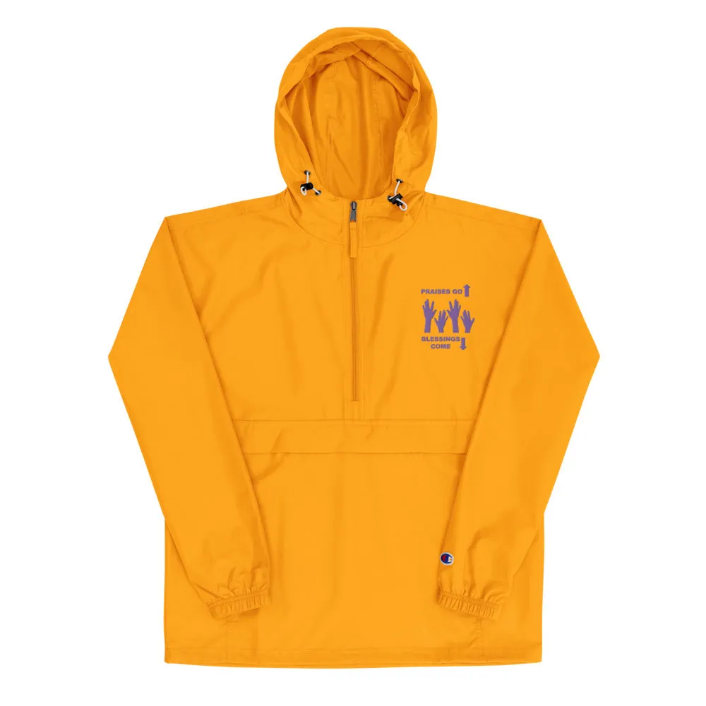 Praises Up Embroidered Champion Packable Jacket