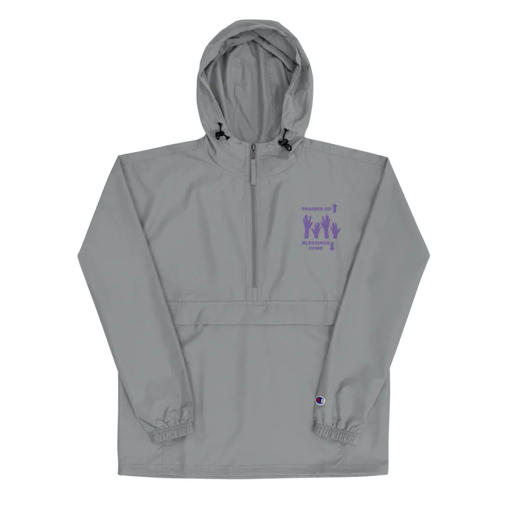 Praises Up Embroidered Champion Packable Jacket