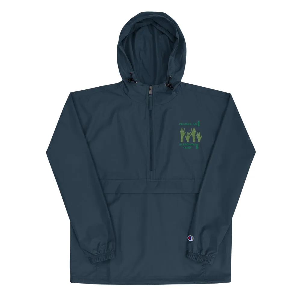 Praises Up Embroidered Champion Packable Jacket