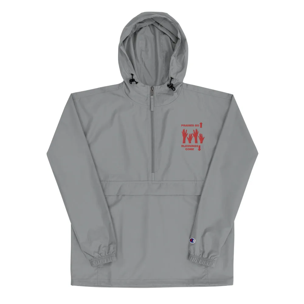 Praises Up Embroidered Champion Packable Jacket