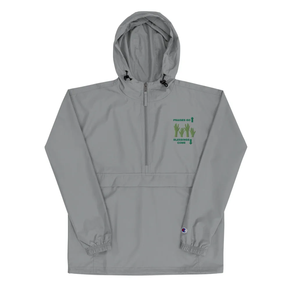 Praises Up Embroidered Champion Packable Jacket