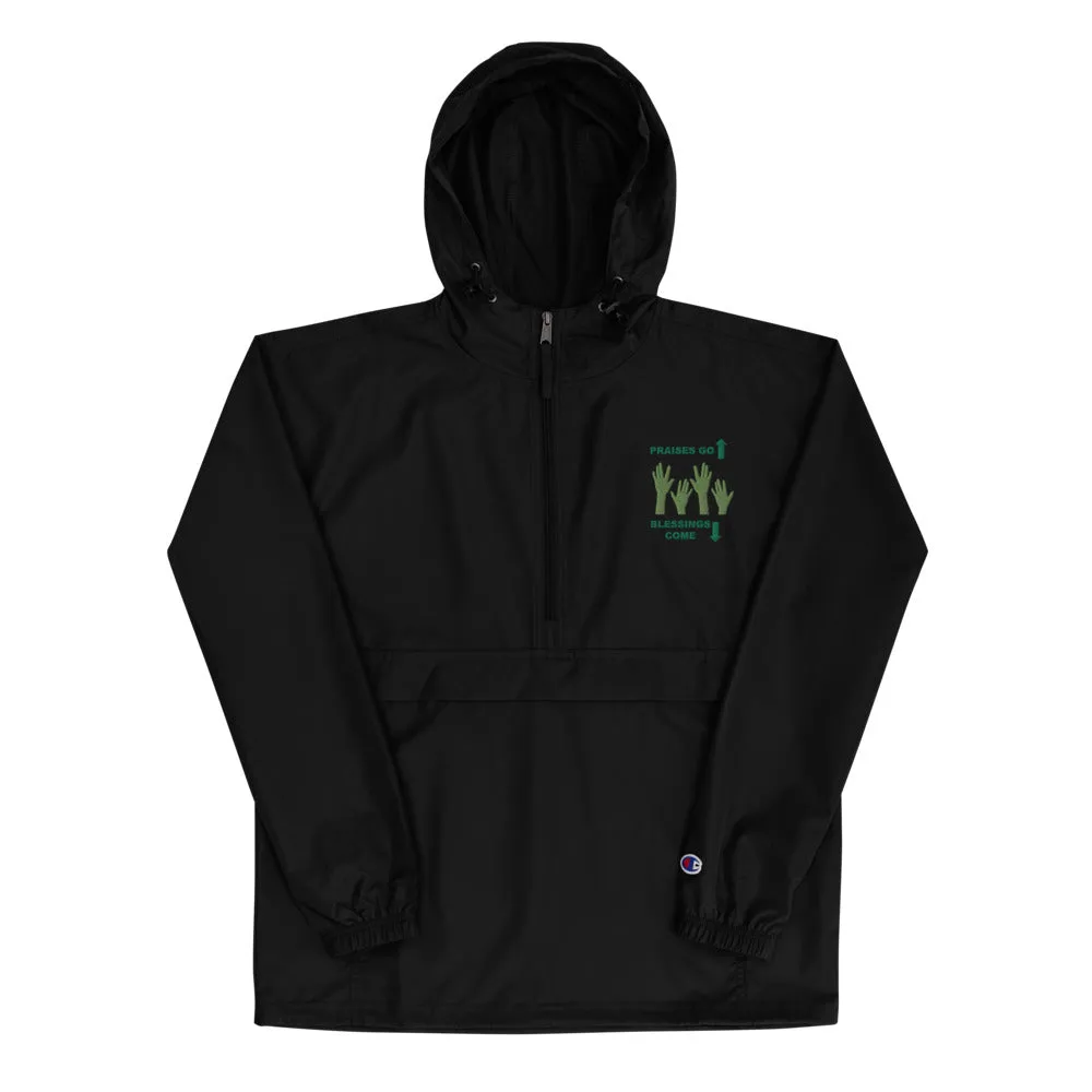 Praises Up Embroidered Champion Packable Jacket