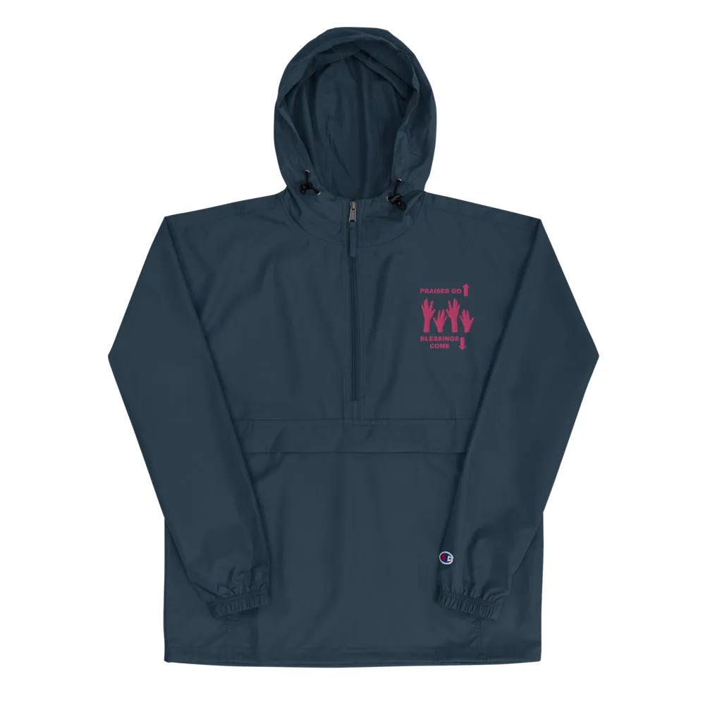 Praises Up Embroidered Champion Packable Jacket