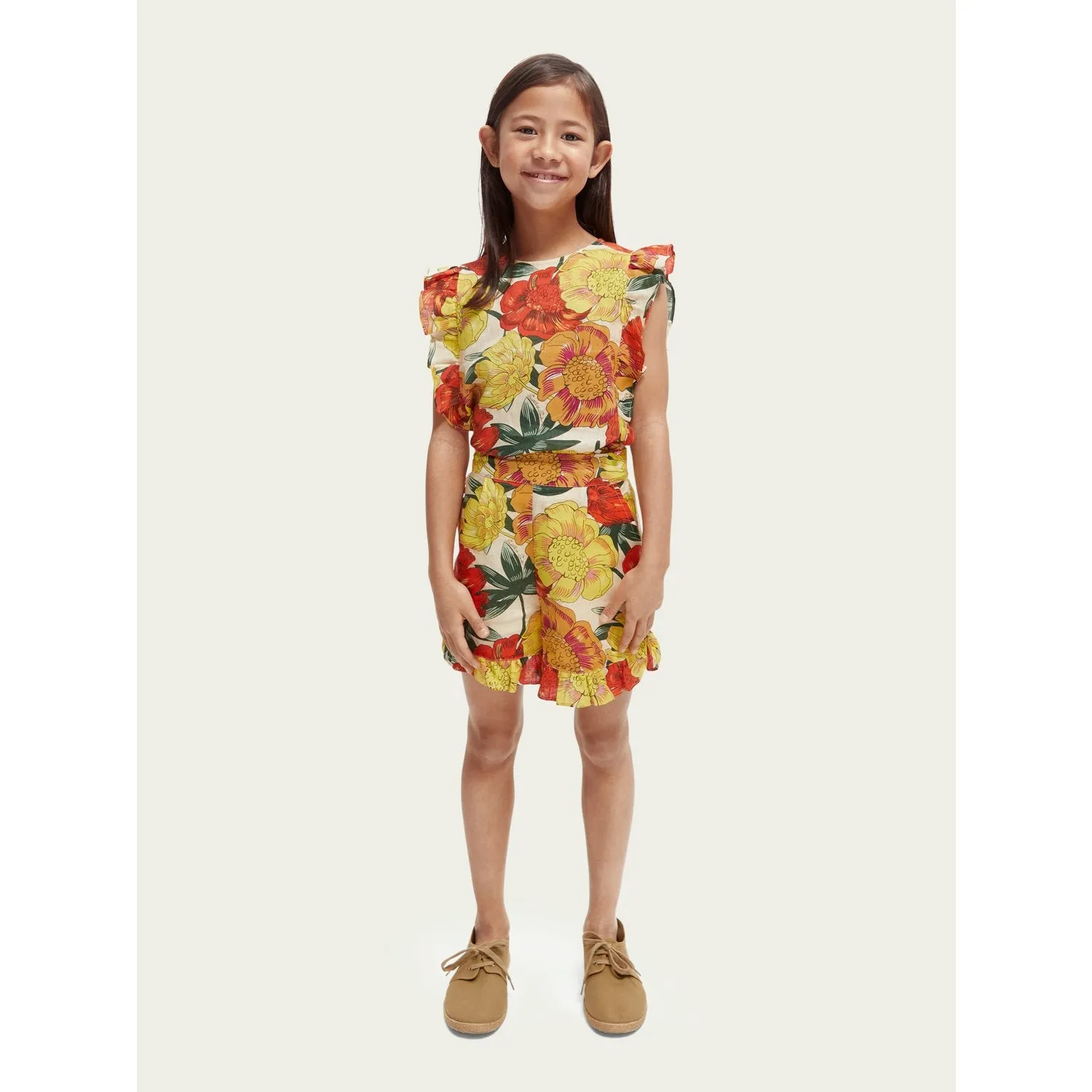 Printed Ruffled Top