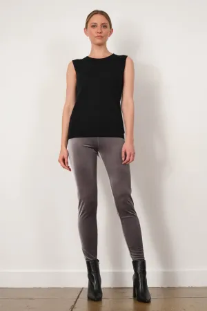 PULL ON SKINNY Velvet Light Grey