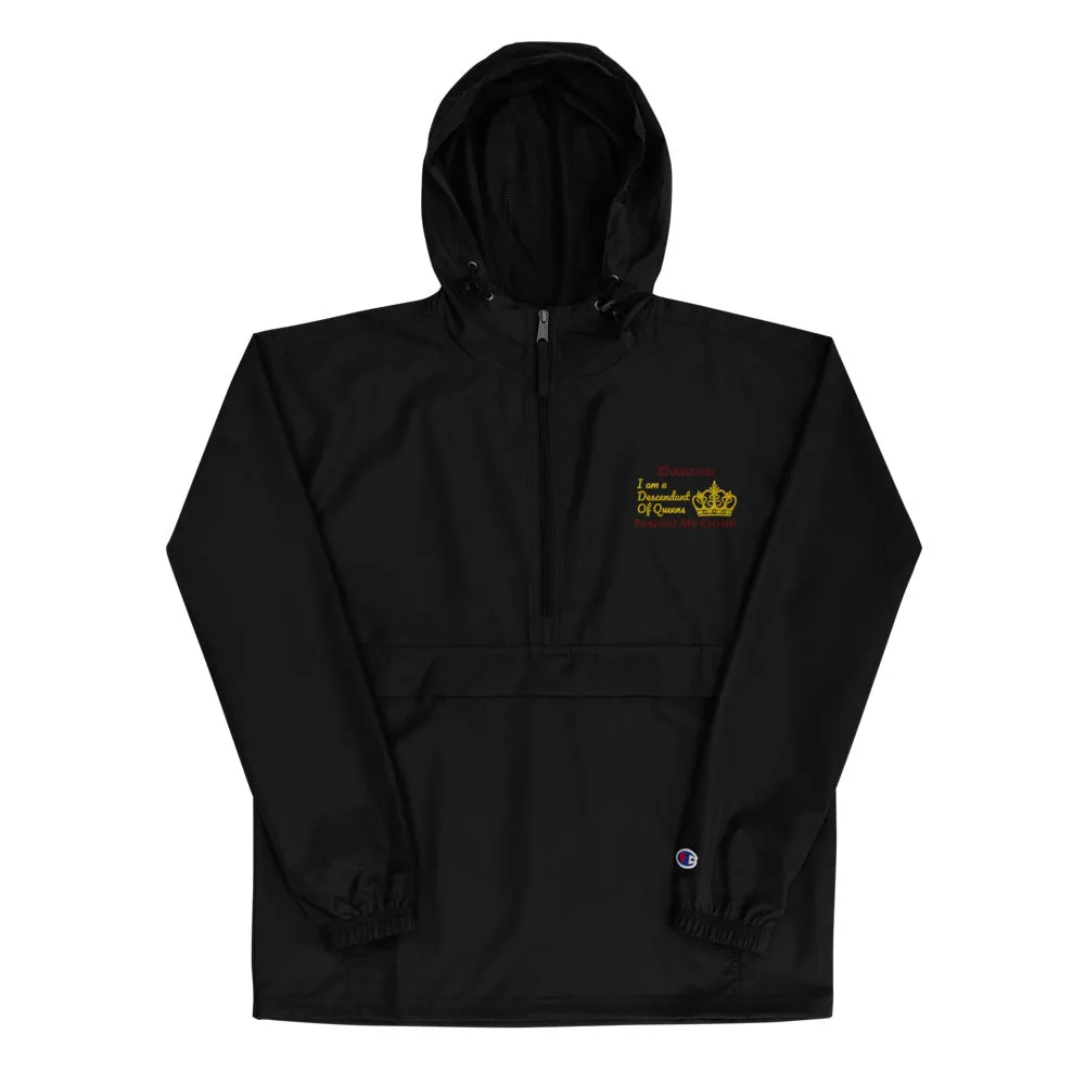 Queen Embroidered Champion Packable Jacket