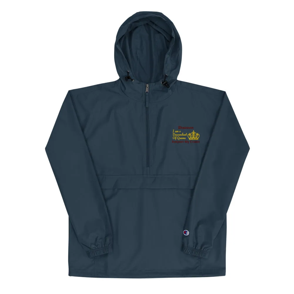 Queen Embroidered Champion Packable Jacket