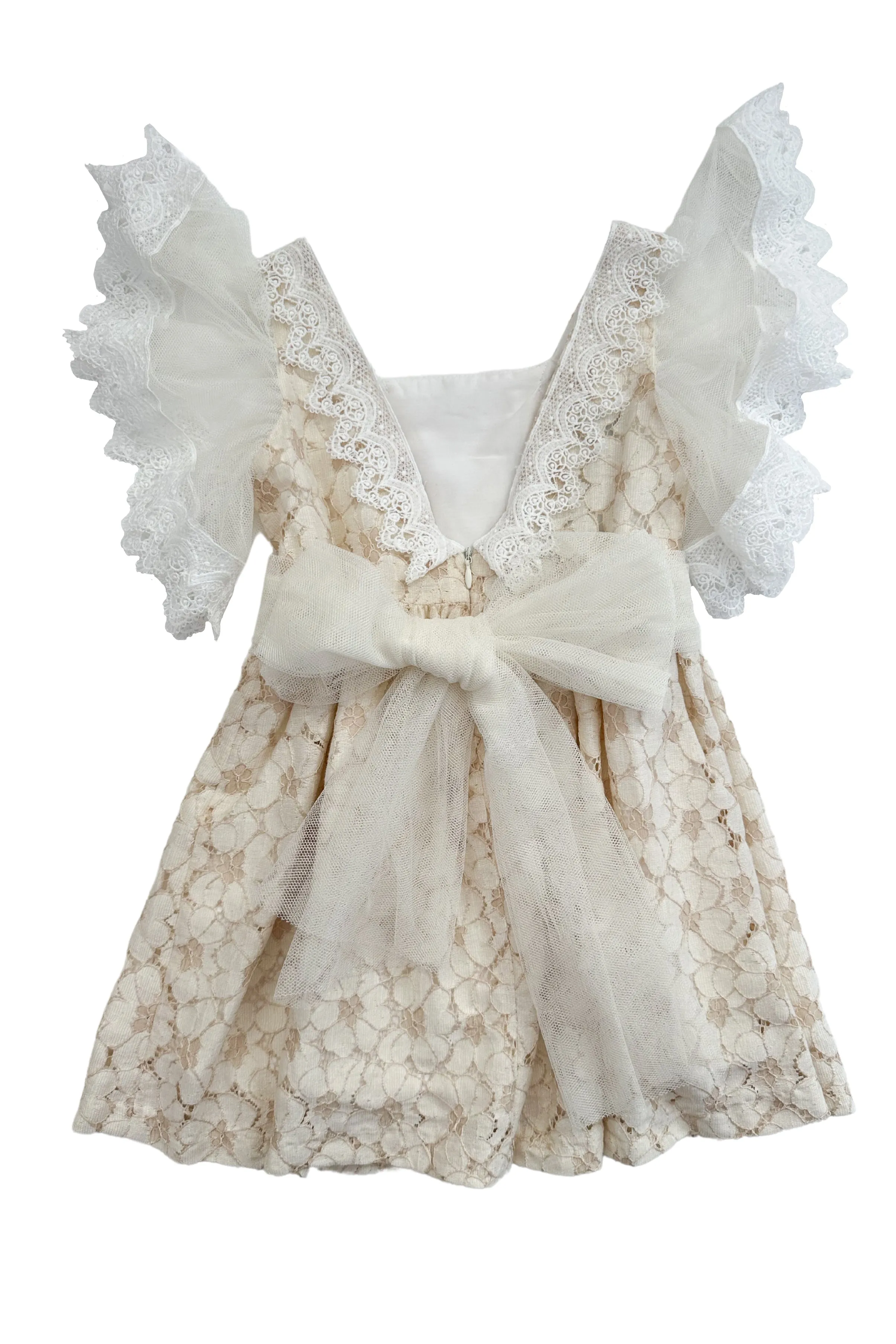 "Darla" Beige Lace Dress