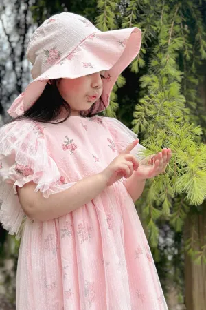 "Pernille" Pink Vintage Floral Tulle Dress
