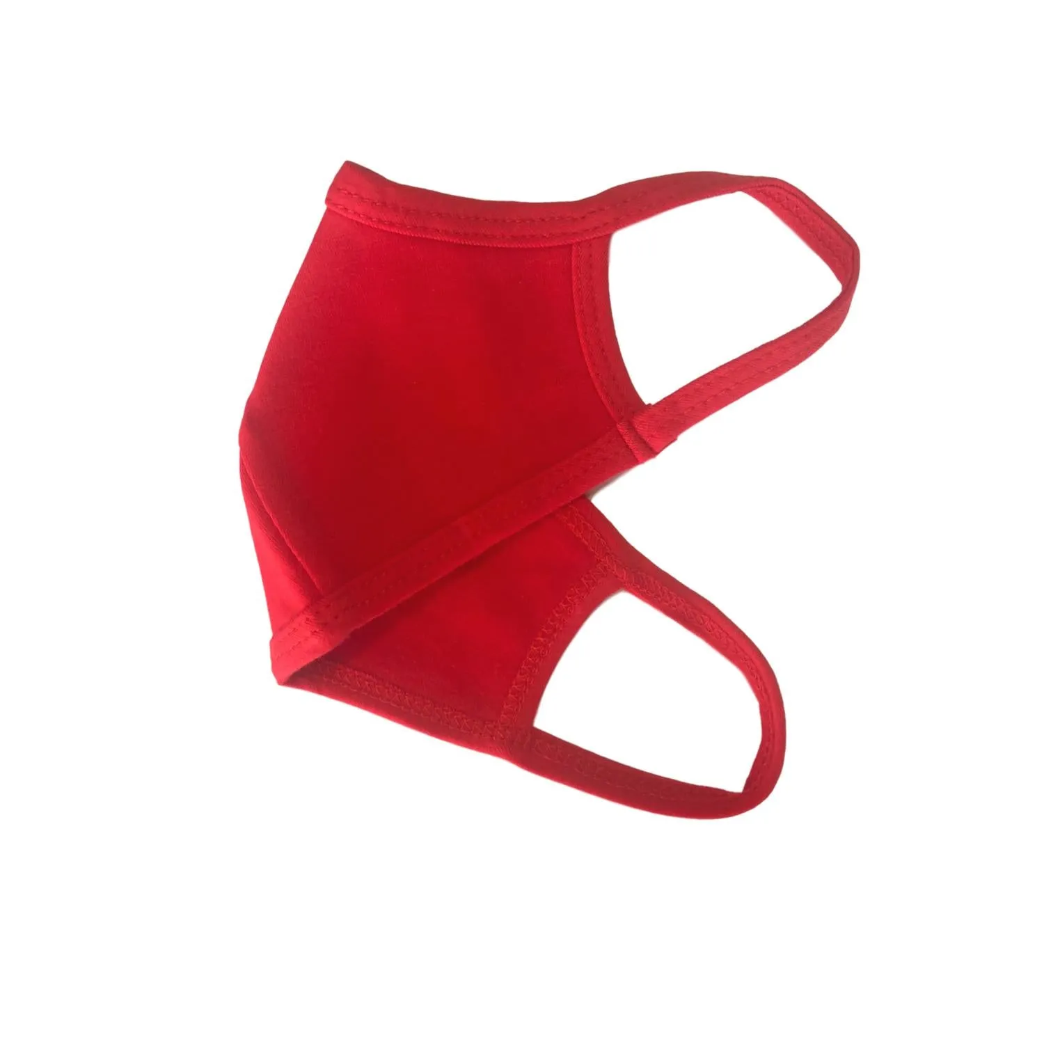 Red Face Mask, 100% Cotton, 2 layers, Washable, Reusable Mask, Adult Size