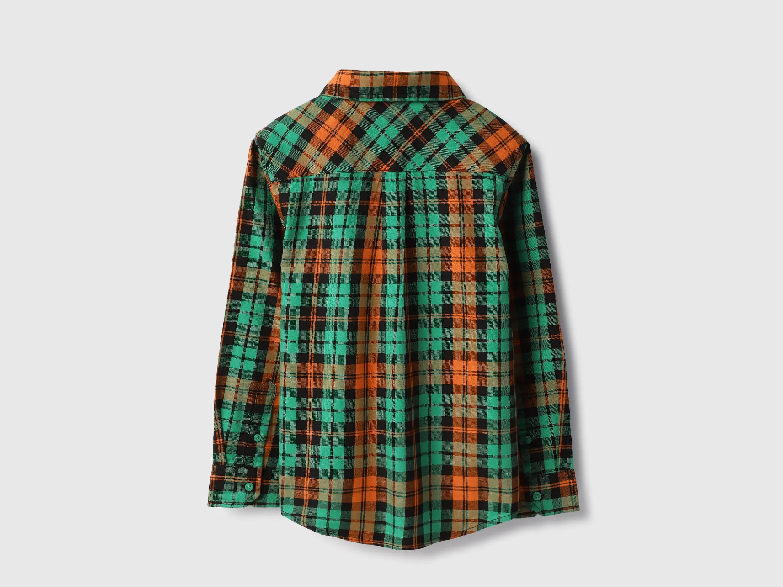 Regular Fit Spread Collar Checkered Shirts