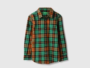 Regular Fit Spread Collar Checkered Shirts
