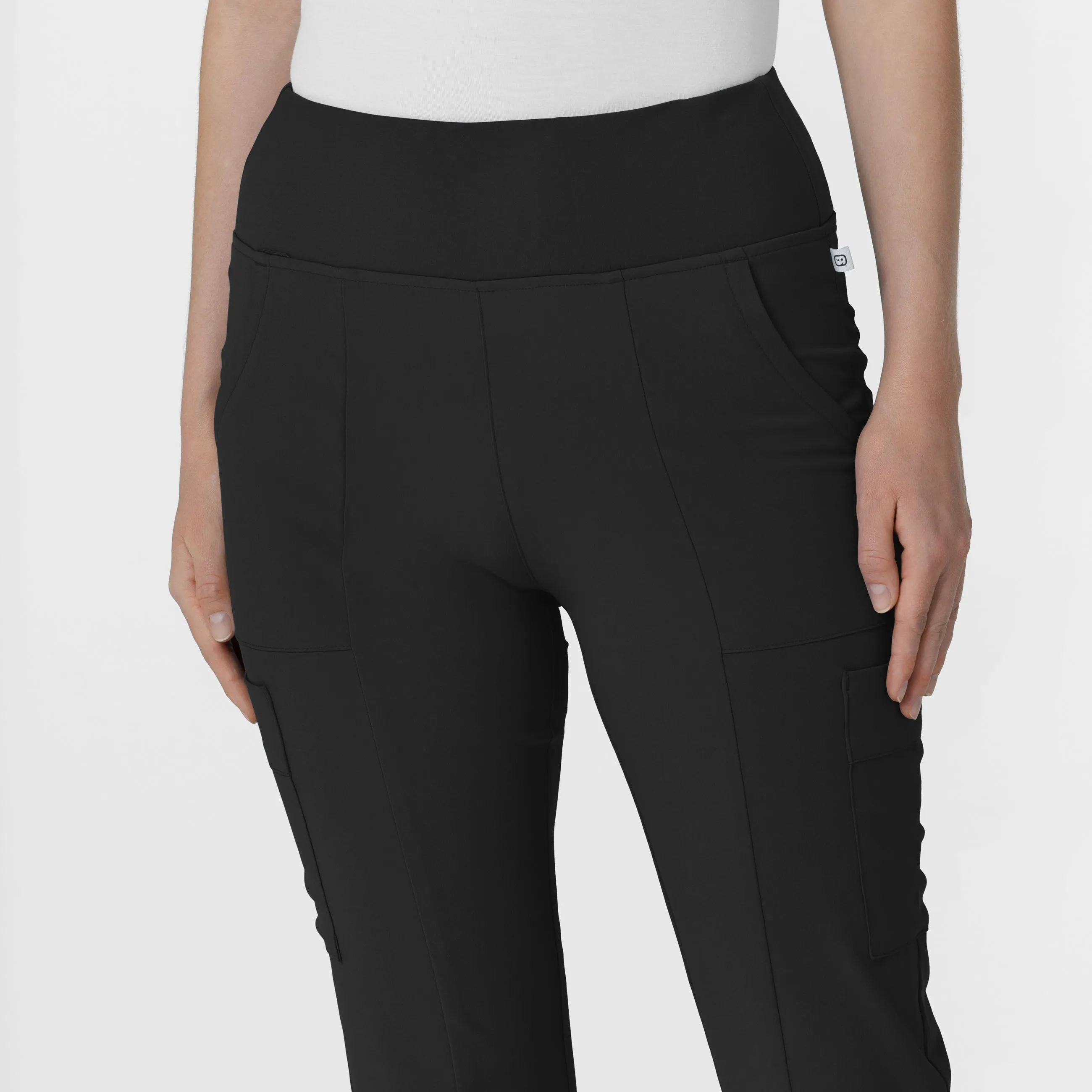 RENEW 5534 Cargo Flare Scrub Pants Black