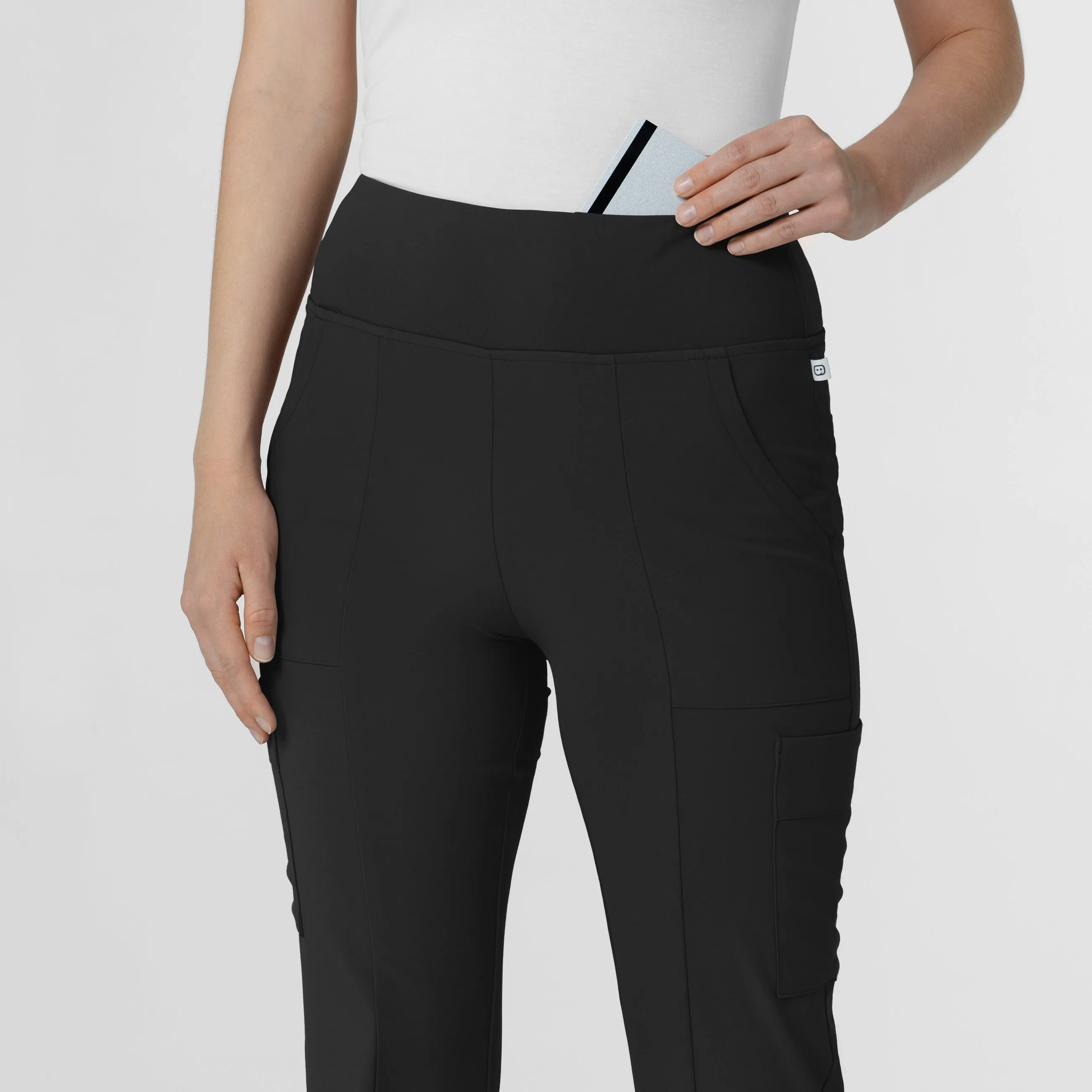 RENEW 5534 Cargo Flare Scrub Pants Black