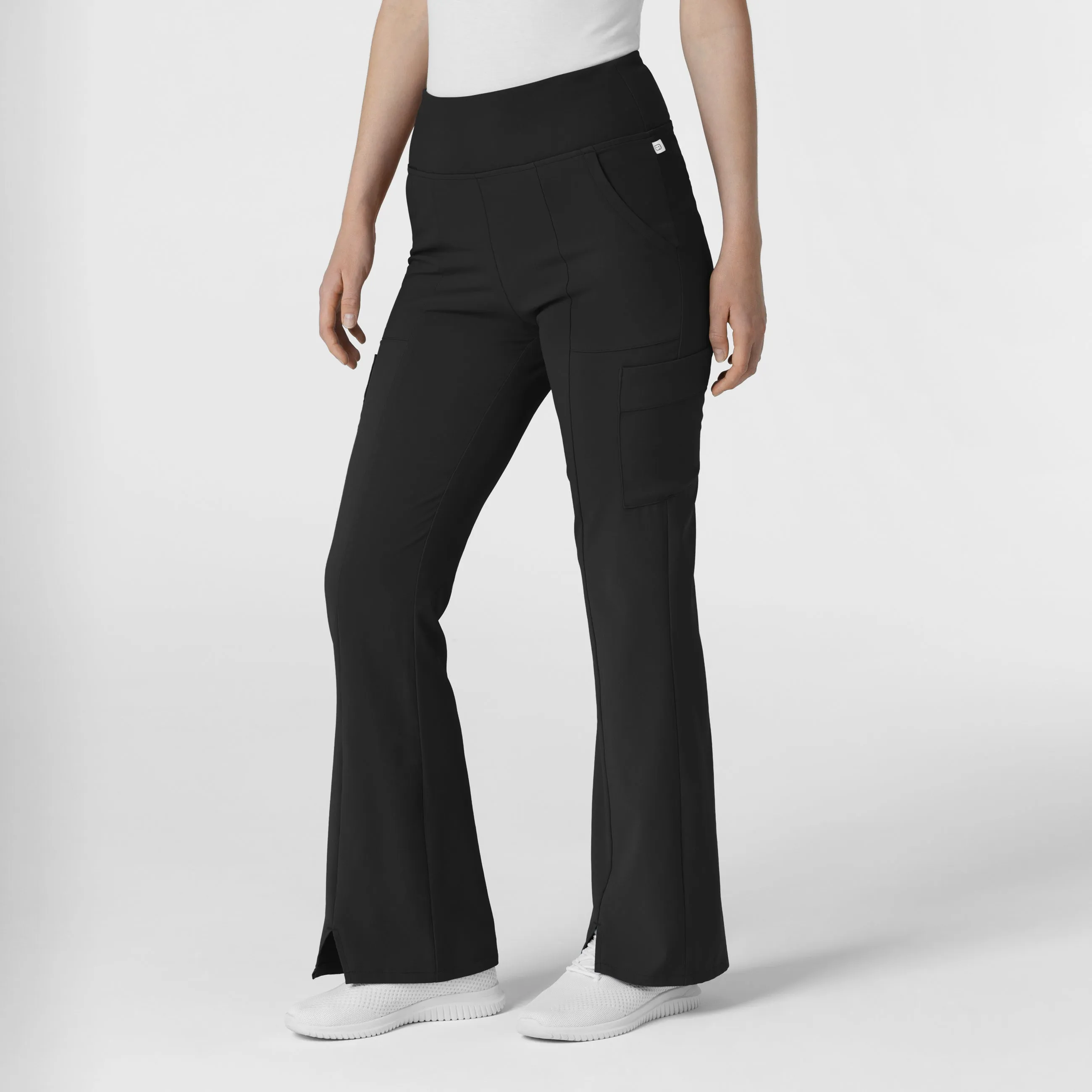 RENEW 5534 Cargo Flare Scrub Pants Black