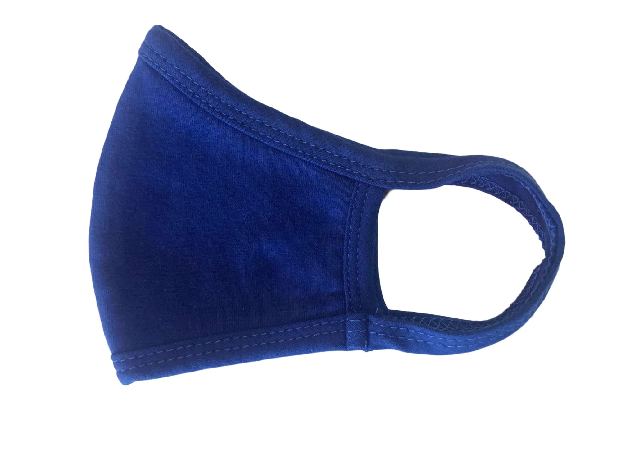 Royal Blue Face Mask, 100% Cotton, 2 layers, Navy, Washable, Reusable Mask, Youth Size