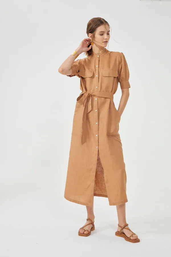 SAFARI DRESS - CAMEL