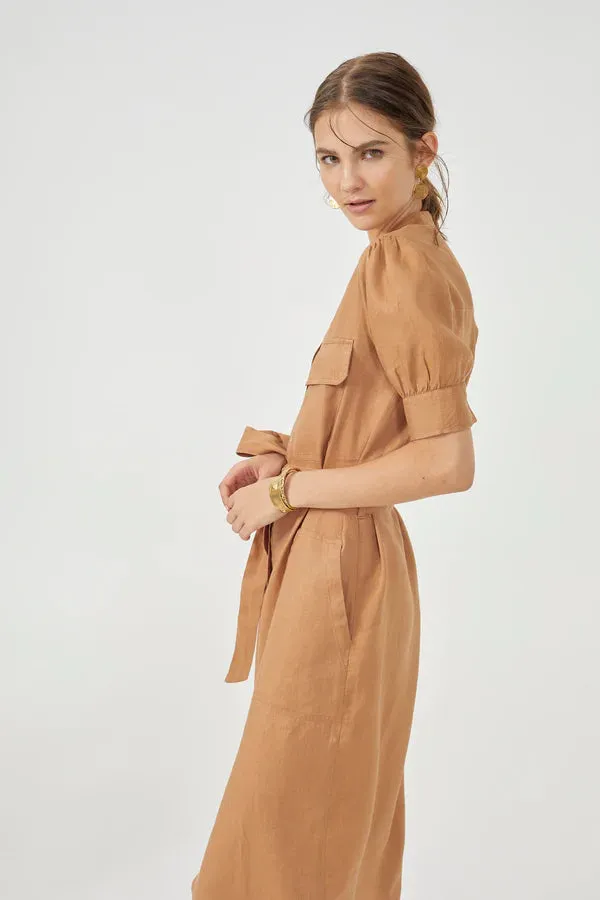 SAFARI DRESS - CAMEL