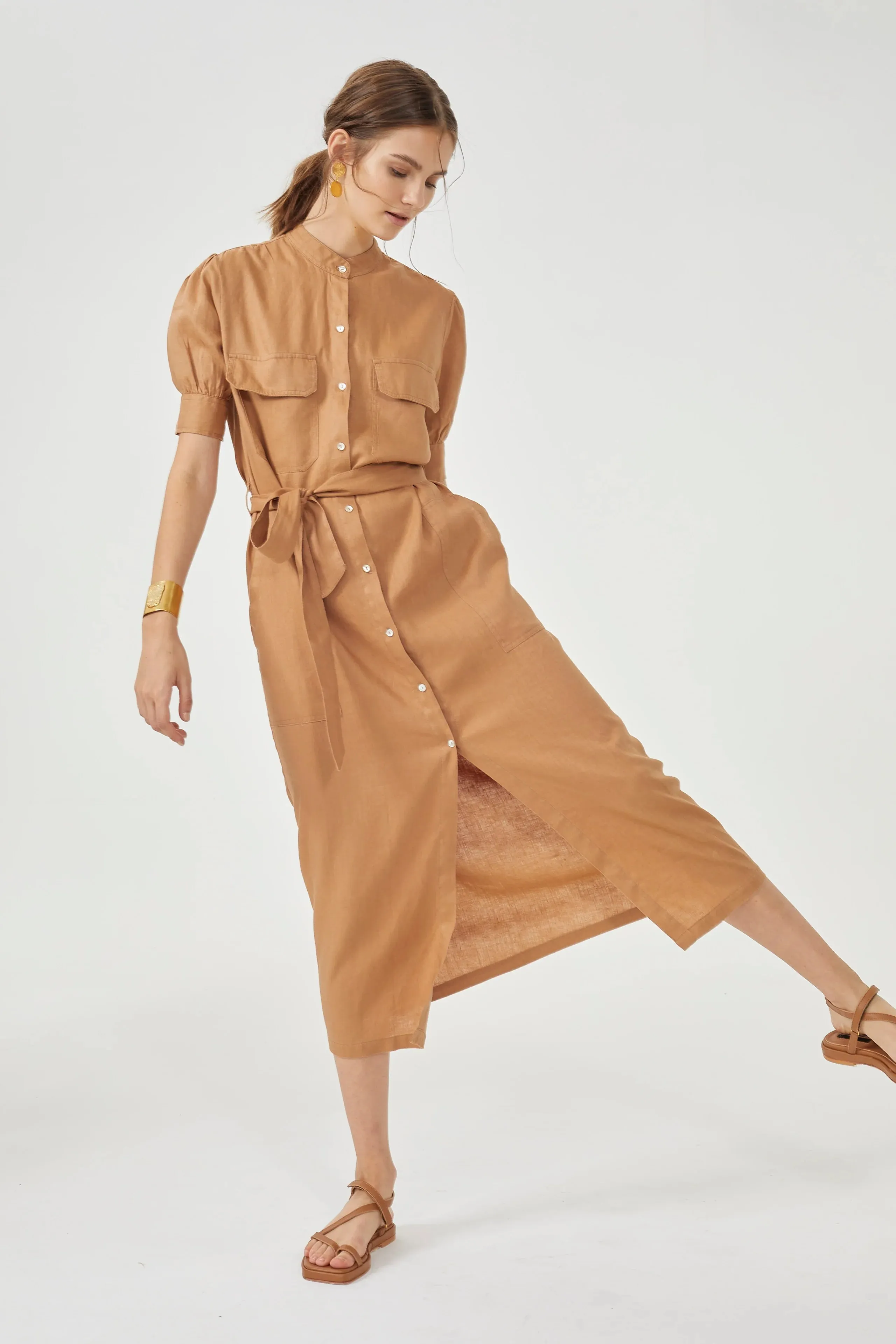 SAFARI DRESS - CAMEL