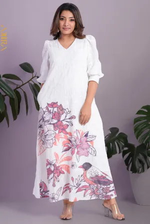 Saffron Flowery Dress | Kaftan, Bohemian Dress, Floral Dress, Boho Maxi Dress