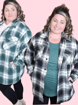 SALE- Evangeline Snowstorm Plaid Shacket (3 colors)