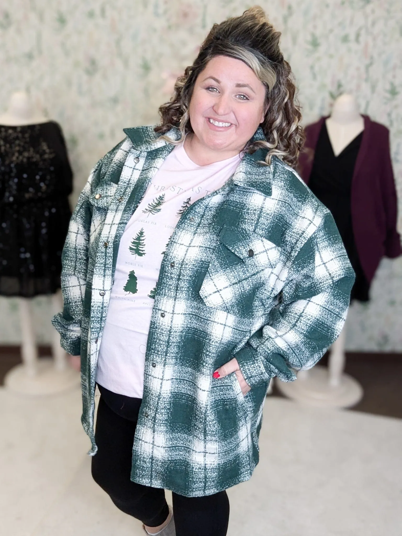 SALE- Evangeline Snowstorm Plaid Shacket (3 colors)
