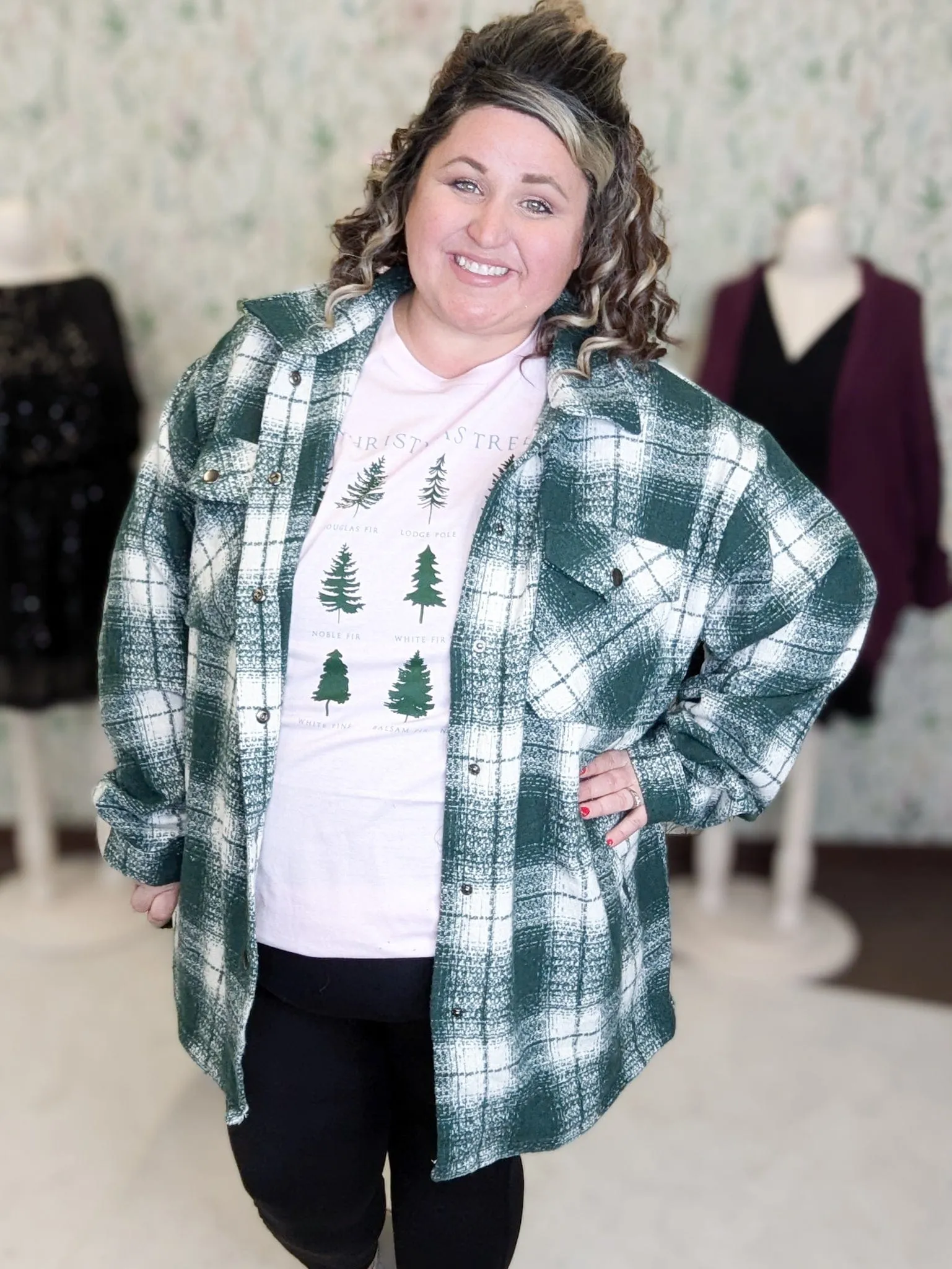 SALE- Evangeline Snowstorm Plaid Shacket (3 colors)