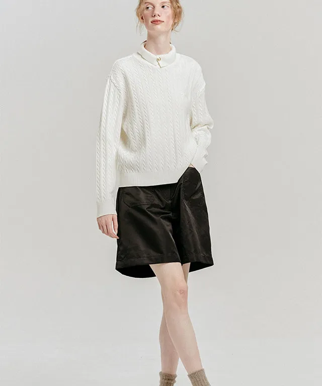 [SAMPLE SALE]LE SONNET  Duke Cable Knit - 2Colors