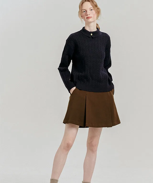 [SAMPLE SALE]LE SONNET  Duke Cable Knit - 2Colors