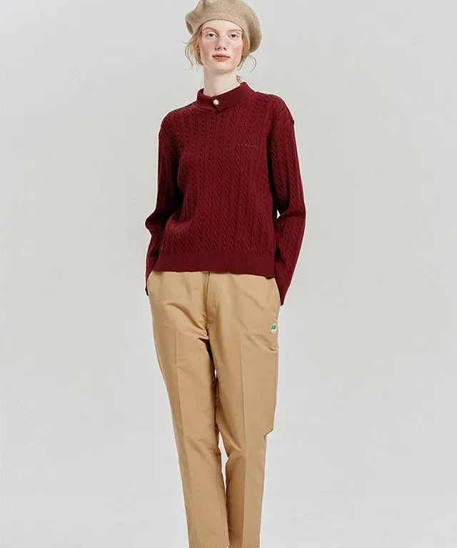 [SAMPLE SALE]LE SONNET  Duke Cable Knit - 2Colors