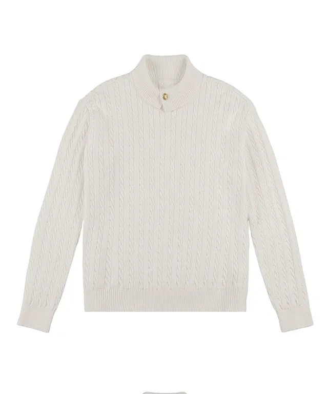 [SAMPLE SALE]LE SONNET  Duke Cable Knit - 2Colors