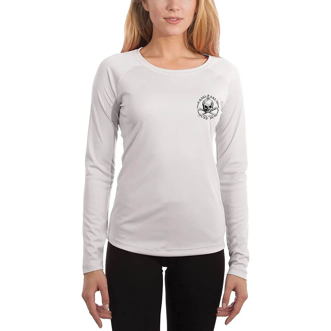 SAND.SALT.SURF.SUN. Vintage Ship Women's UPF 50  UV Sun Protection Performance Long Sleeve T-Shirt