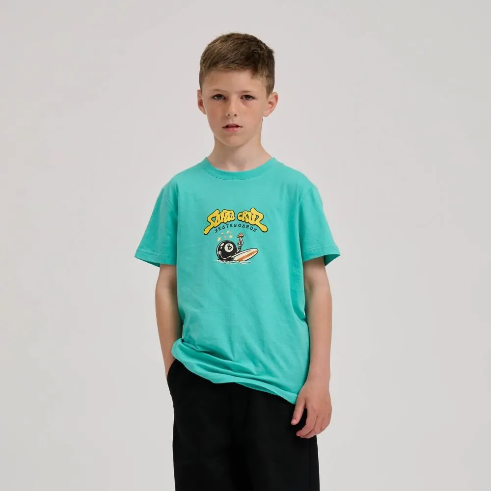 Santa Cruz Youth T-Shirt Youth Winkowski 8Baller Trip - Pool Blue