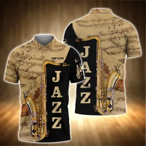 Saxophone Jazz Personalized Name 3D Full Print Shirts 03