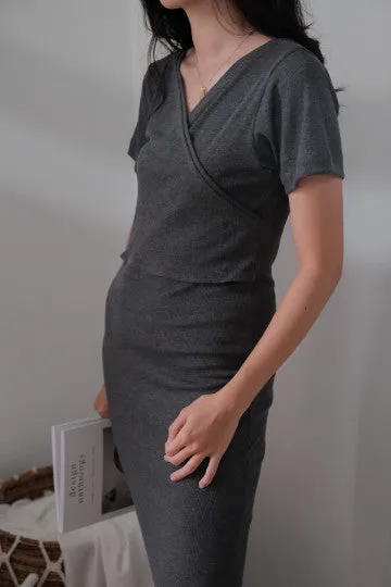 SCARLETT DRESS IN CHARCOAL