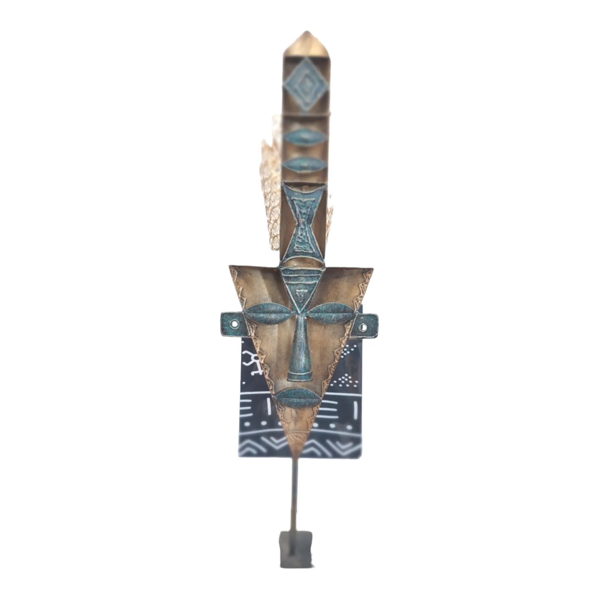 Sculpture Home Accent Tribal Art Mask | TableTop | Geri's Bluffing Boutique