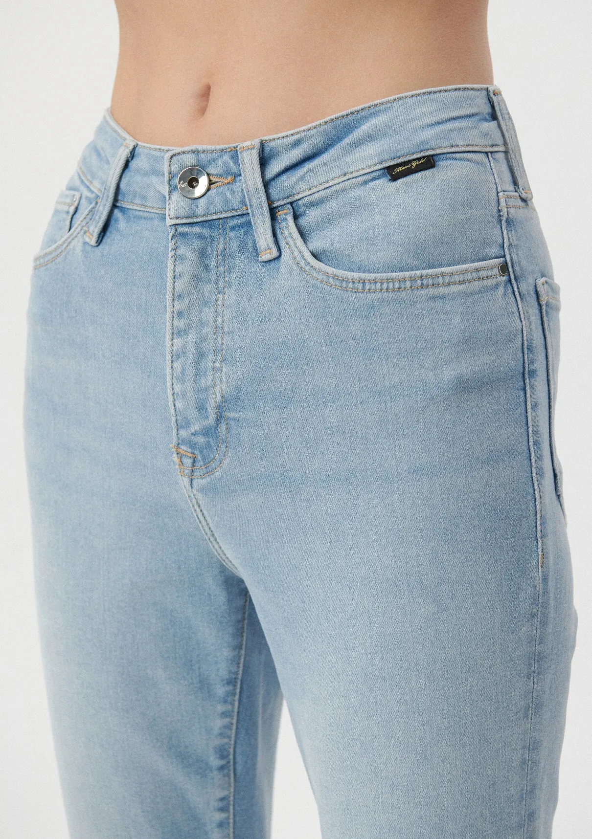 SERENAY Light Shaded Gold Shape Jean Pants