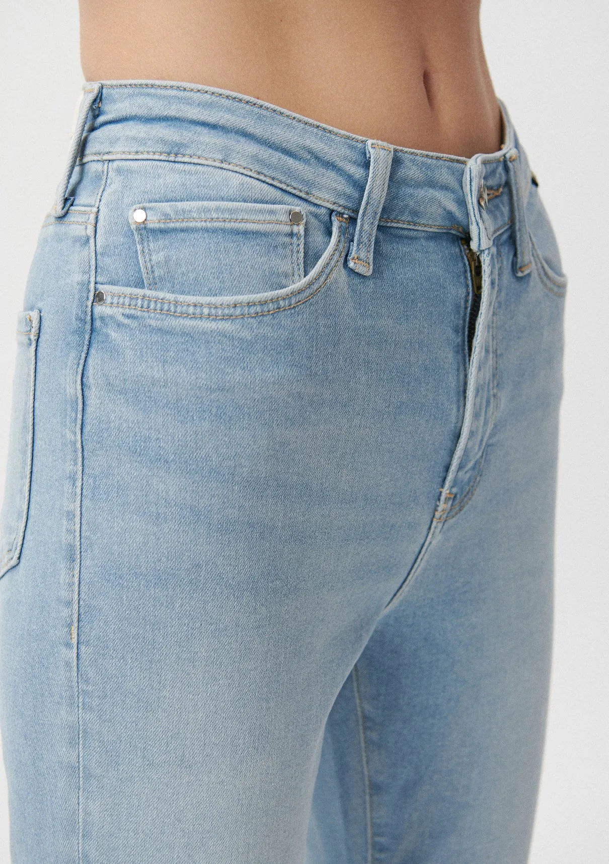 SERENAY Light Shaded Gold Shape Jean Pants