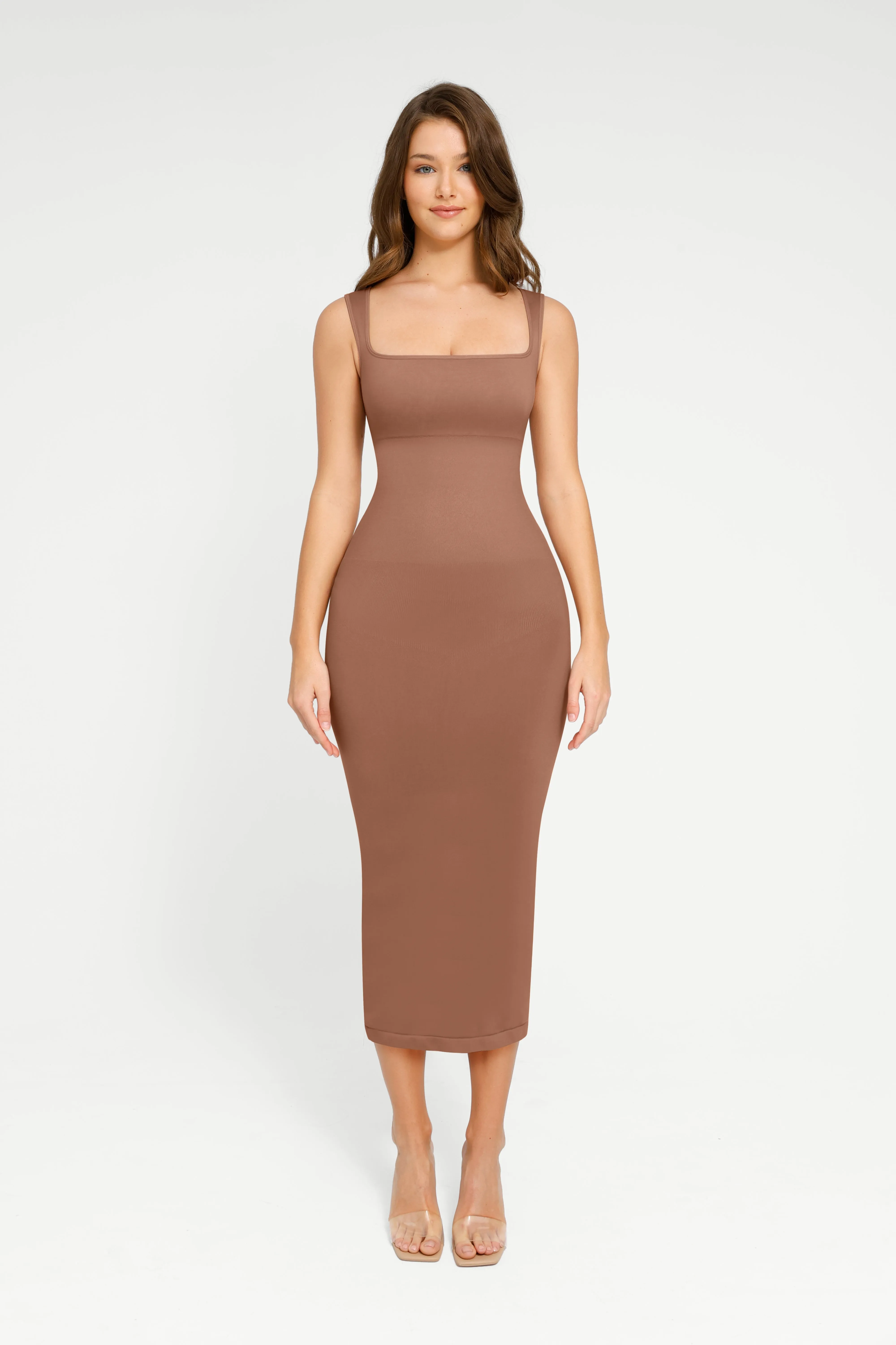 Shapewear Sleeveless Square Neck Slimming Seamless Dress