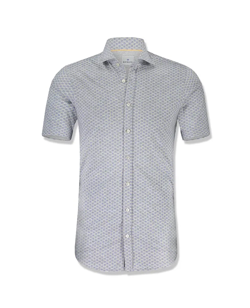 Short Sleeve Buttondown Shirt Grey
