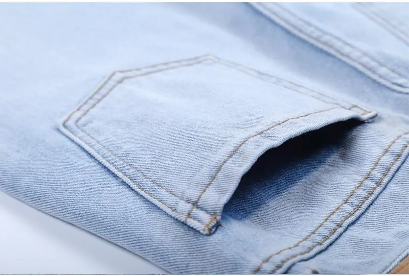 Shredded Hem Jeans