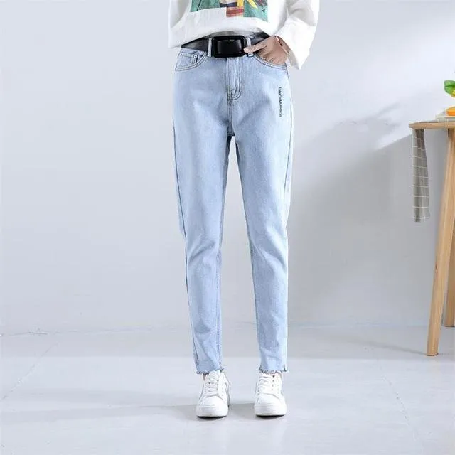 Shredded Hem Jeans
