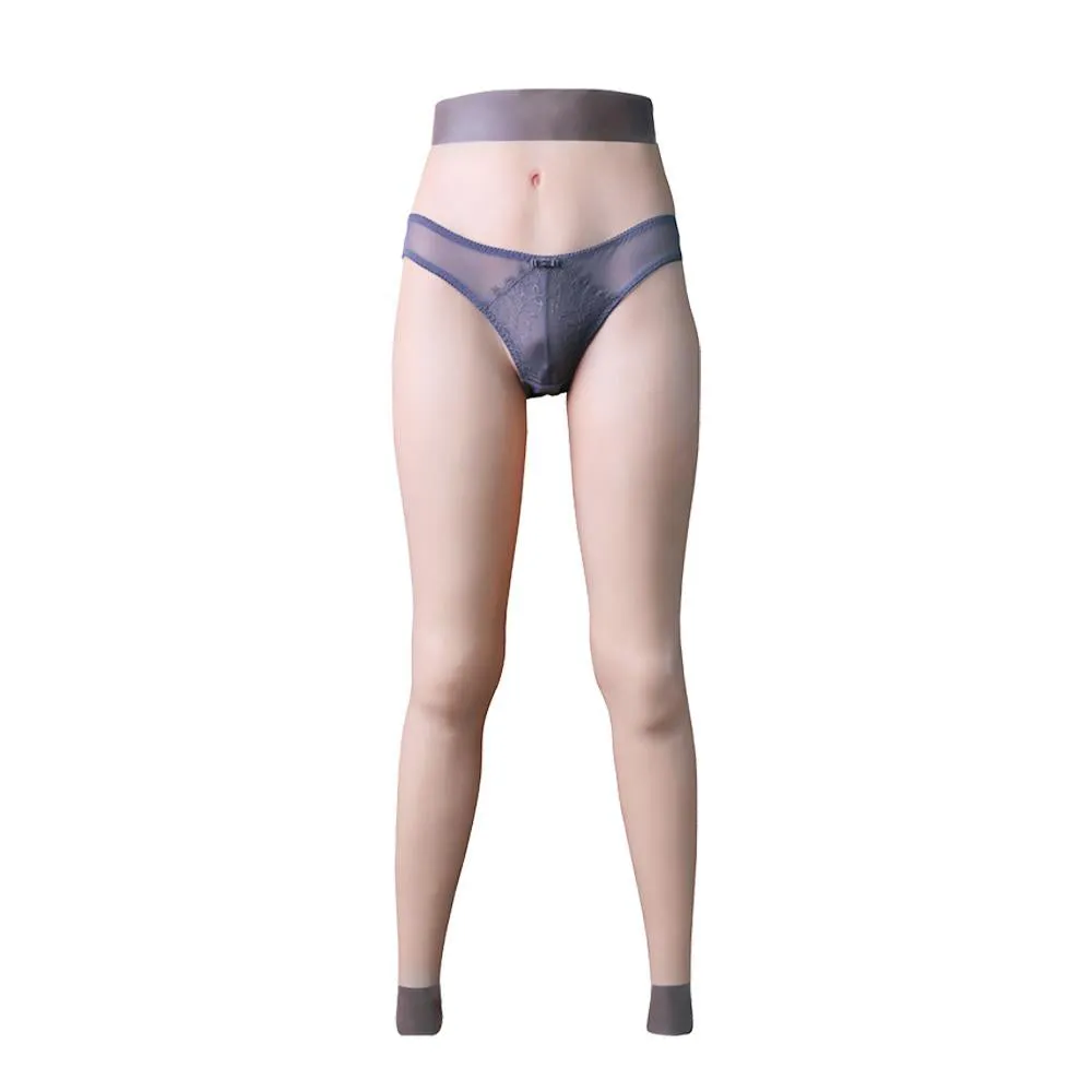Silicone Pants with Fake Penetrable Vagina Ankle-length