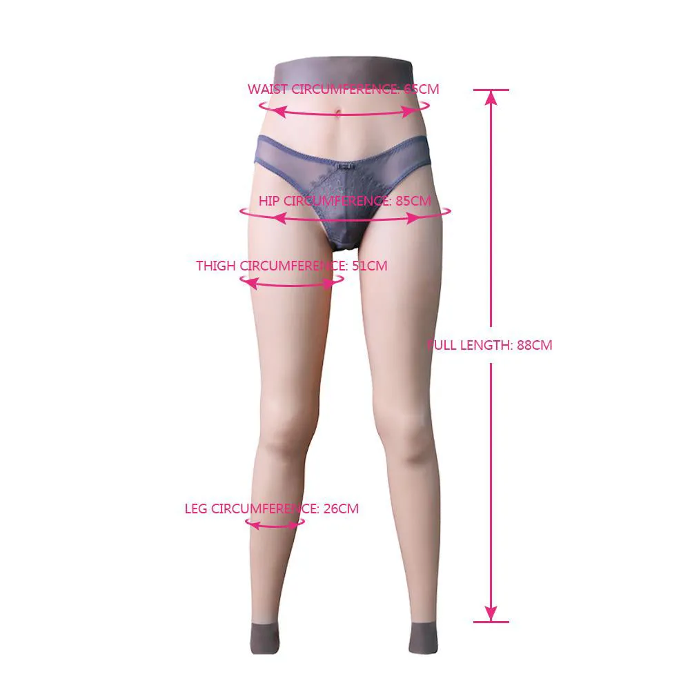 Silicone Pants with Fake Penetrable Vagina Ankle-length