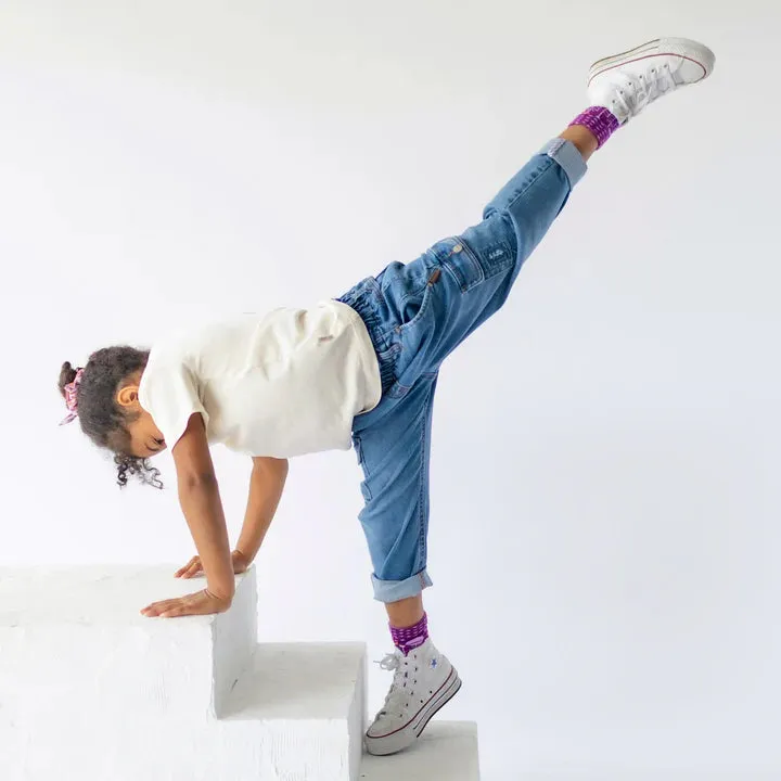 Souris Mini Paperbag Waist Stretch Denim Cargo Pants- Child