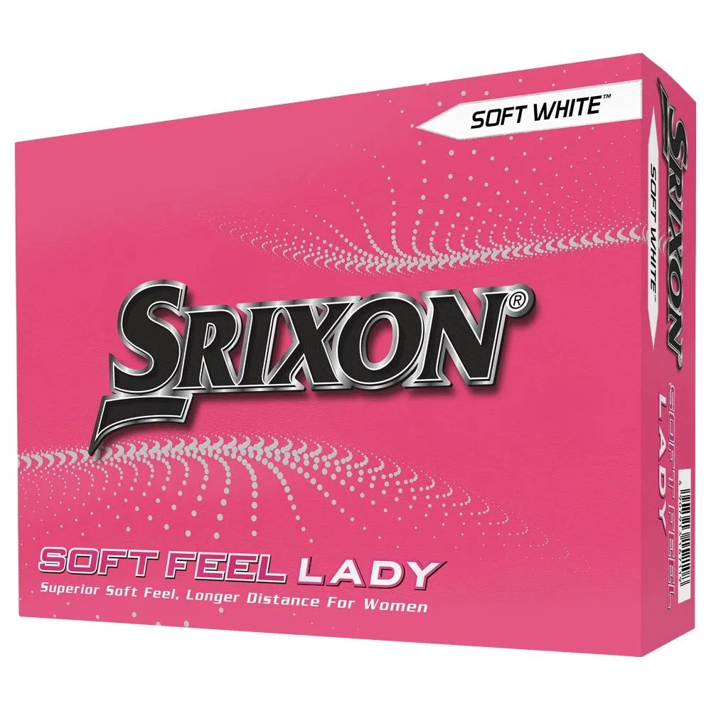 Srixon Soft Feel Lady White Golf Balls V8 - 3 Dozen
