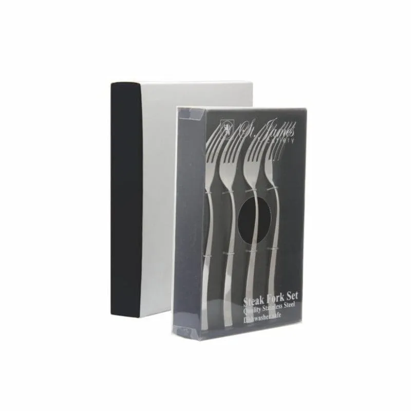 St James Cambridge Steak Forks 4 Piece Cutlery Set