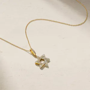 Star of David Diamond Pendant